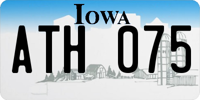 IA license plate ATH075