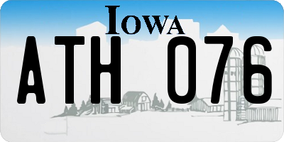 IA license plate ATH076