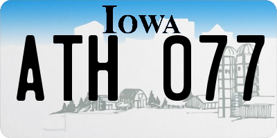 IA license plate ATH077