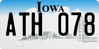 IA license plate ATH078