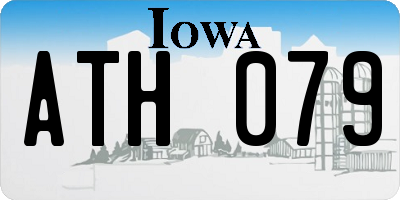 IA license plate ATH079