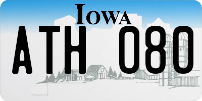 IA license plate ATH080