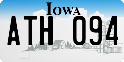 IA license plate ATH094