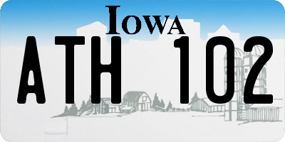 IA license plate ATH102