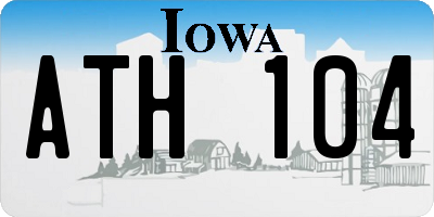 IA license plate ATH104