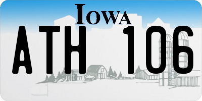 IA license plate ATH106