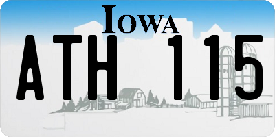 IA license plate ATH115