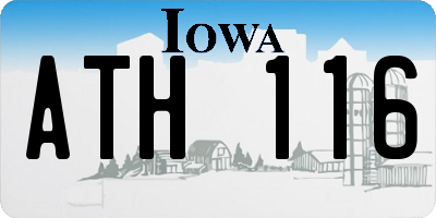 IA license plate ATH116