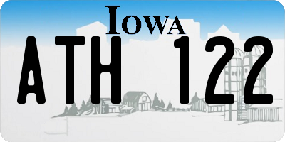 IA license plate ATH122