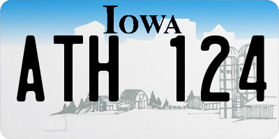 IA license plate ATH124