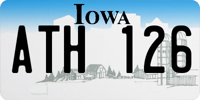 IA license plate ATH126