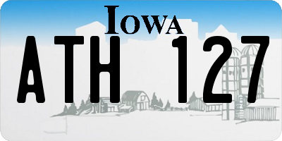 IA license plate ATH127