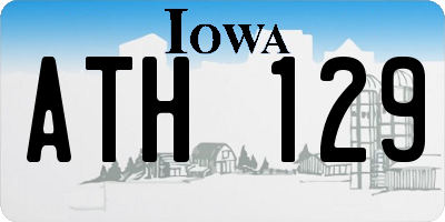 IA license plate ATH129