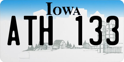 IA license plate ATH133