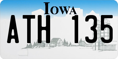IA license plate ATH135