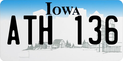 IA license plate ATH136