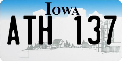 IA license plate ATH137