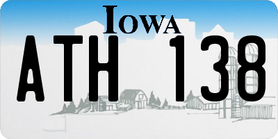 IA license plate ATH138