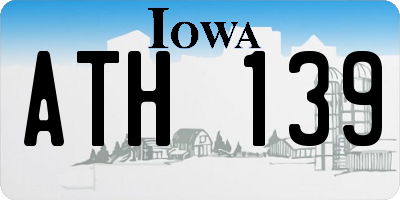 IA license plate ATH139
