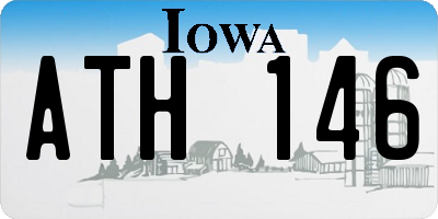 IA license plate ATH146