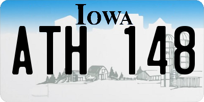 IA license plate ATH148