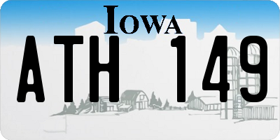 IA license plate ATH149