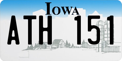 IA license plate ATH151
