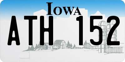 IA license plate ATH152
