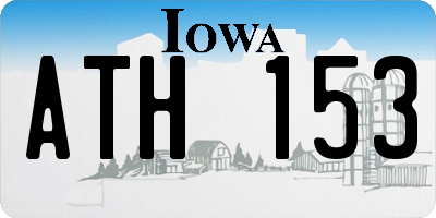 IA license plate ATH153