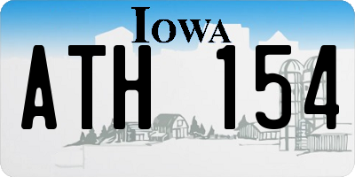 IA license plate ATH154