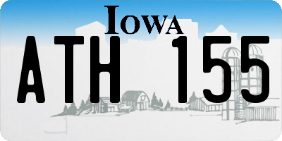 IA license plate ATH155