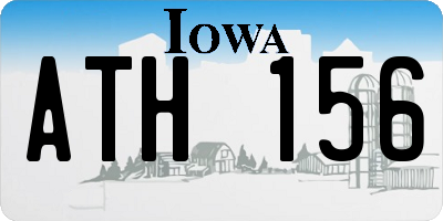 IA license plate ATH156
