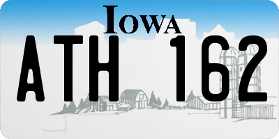 IA license plate ATH162