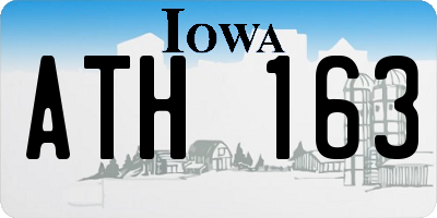 IA license plate ATH163