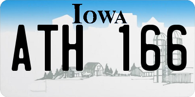 IA license plate ATH166