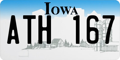 IA license plate ATH167