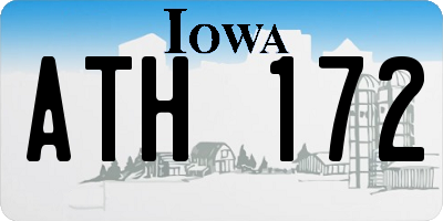 IA license plate ATH172
