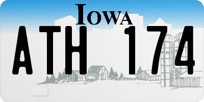 IA license plate ATH174