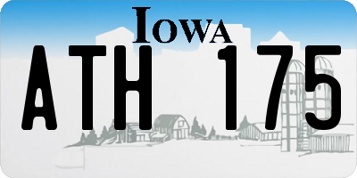 IA license plate ATH175