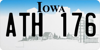 IA license plate ATH176
