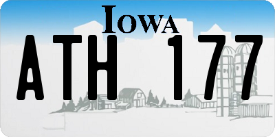 IA license plate ATH177