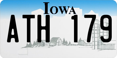IA license plate ATH179