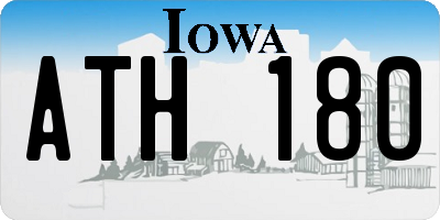 IA license plate ATH180
