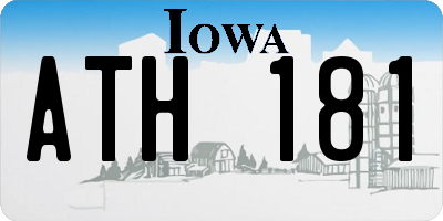 IA license plate ATH181