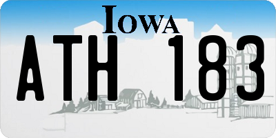 IA license plate ATH183