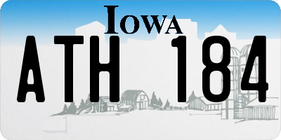 IA license plate ATH184