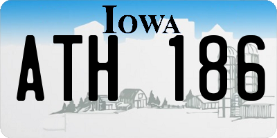 IA license plate ATH186