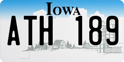IA license plate ATH189