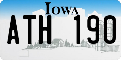 IA license plate ATH190