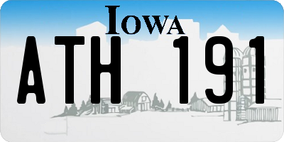 IA license plate ATH191
